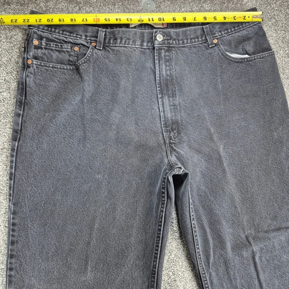 Y2K Levi's 550 Jeans Mens‎ 46x32 Black Relaxed Fit Tapered Leg Denim